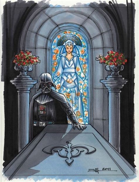 darth vader and padme art|darth vader in padmes grave.